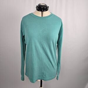 U.S. Apparel Cotton T-Shirt Women's M Caribbean Sea Crew Neck Long Sleeve NWT